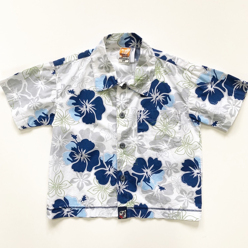 Charlie Rocket 2T Hawaiian Button Down Shirt